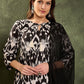 Women Abstract Printed Regular Pure Cotton A-Line Calf Length Kurta Set