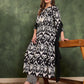 Women Abstract Printed Regular Pure Cotton A-Line Calf Length Kurta Set
