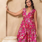 Pink Wide Legged jumpsuit in Gujrati Print