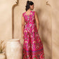 Pink Wide Legged jumpsuit in Gujrati Print