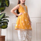 House of Pataudi Self Design V-Neck Kurta & Patiala Kurta Set