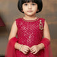 Girls Ethnic Motifs Embroidered Regular Sequinned Kurta with Patiala & With Dupatta