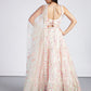 Cream Net Sequins and thread embroidery Semi-Stitched Lehenga choli Dupatta