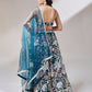 Navy Blue - Net Multi-Sequins Work Semi-Stitched Lehenga