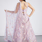 Lavender Net Sequins and thread embroidery Semi-Stitched Lehenga choli & Dupatta