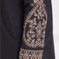 Men Silk Jacquard Detailing Short Kurta With Bottom - House of Pataudi