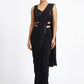 Black Sequin Embellished Designer Saree with Sleeveless Blouse