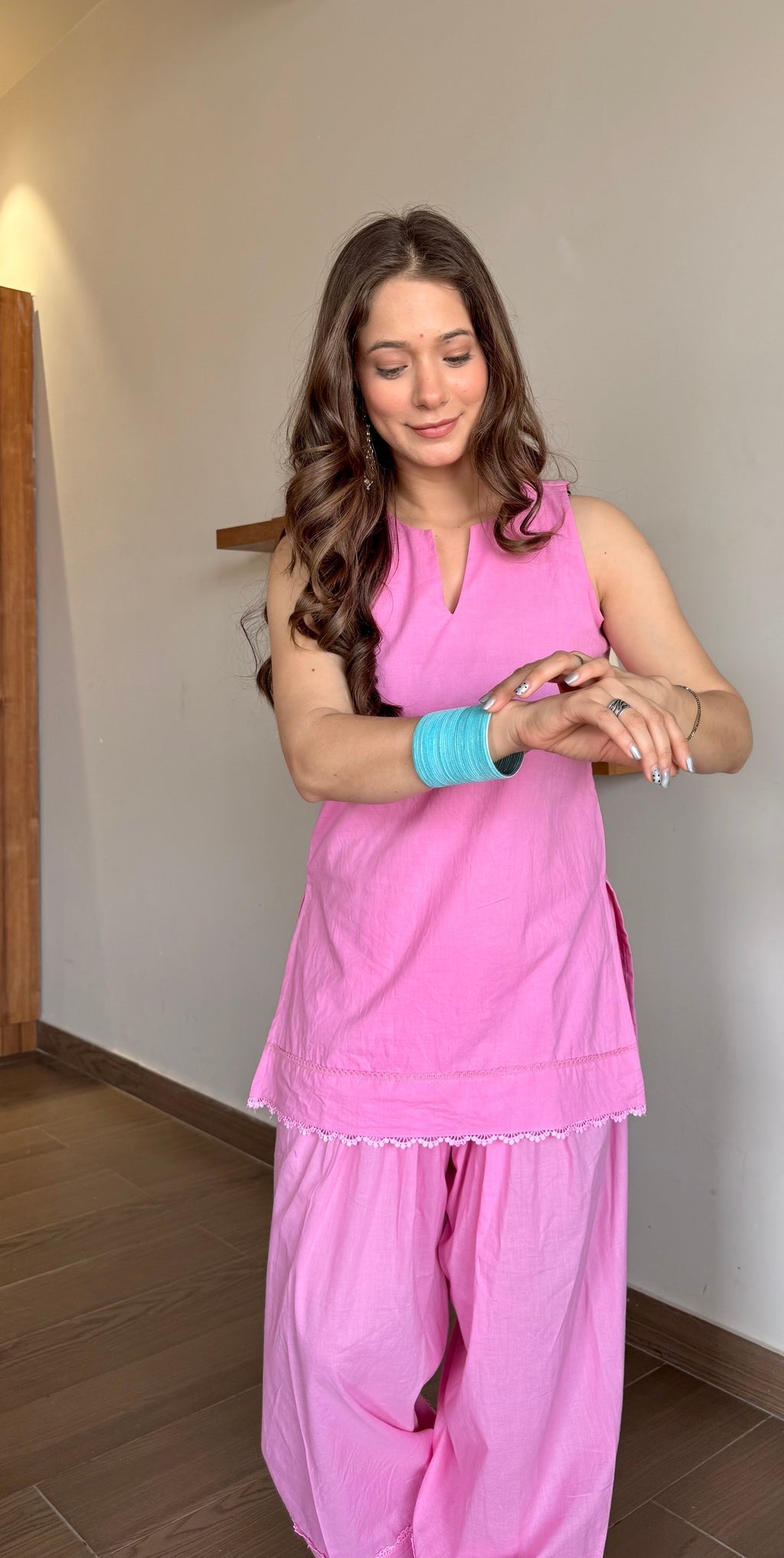 Barbie Pink Farshi Shalwar Set