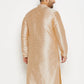 Men's Plus Size Gold Zari Weaved Kurta