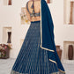 Amazing Blue Sequins Work Georgette Engagement Wear Lehenga Choli