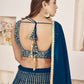 Amazing Blue Sequins Work Georgette Engagement Wear Lehenga Choli