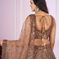 Attractive Brown Sequins Soft Net Engagement Wear Lehenga Choli