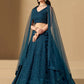 Blue Bridesmaid Unstitched Blouse & Semi-Stitched Lehenga Choli