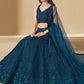 Blue Bridesmaid Unstitched Blouse & Semi-Stitched Lehenga Choli
