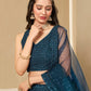 Blue Bridesmaid Unstitched Blouse & Semi-Stitched Lehenga Choli