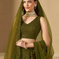 Mehendi Bridesmaid Unstitched Blouse & Semi-Stitched Lehenga Choli
