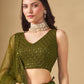 Mehendi Bridesmaid Unstitched Blouse & Semi-Stitched Lehenga Choli