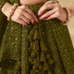 Mehendi Bridesmaid Unstitched Blouse & Semi-Stitched Lehenga Choli
