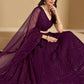 Wine Bridesmaid Unstitched Blouse & Semi-Stitched Lehenga Choli
