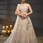 Mauve - Multi Sequins Heavy Zarkan Net Embroidered Semi-Stitched Bridal Lehenga choli