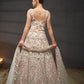Mauve - Multi Sequins Heavy Zarkan Net Embroidered Semi-Stitched Bridal Lehenga choli