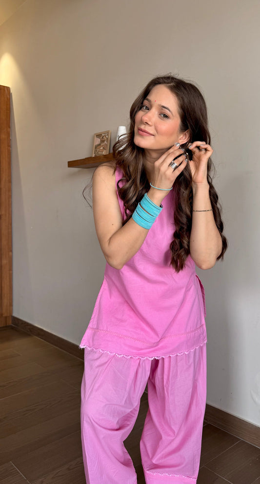 Barbie Pink Farshi Shalwar Set