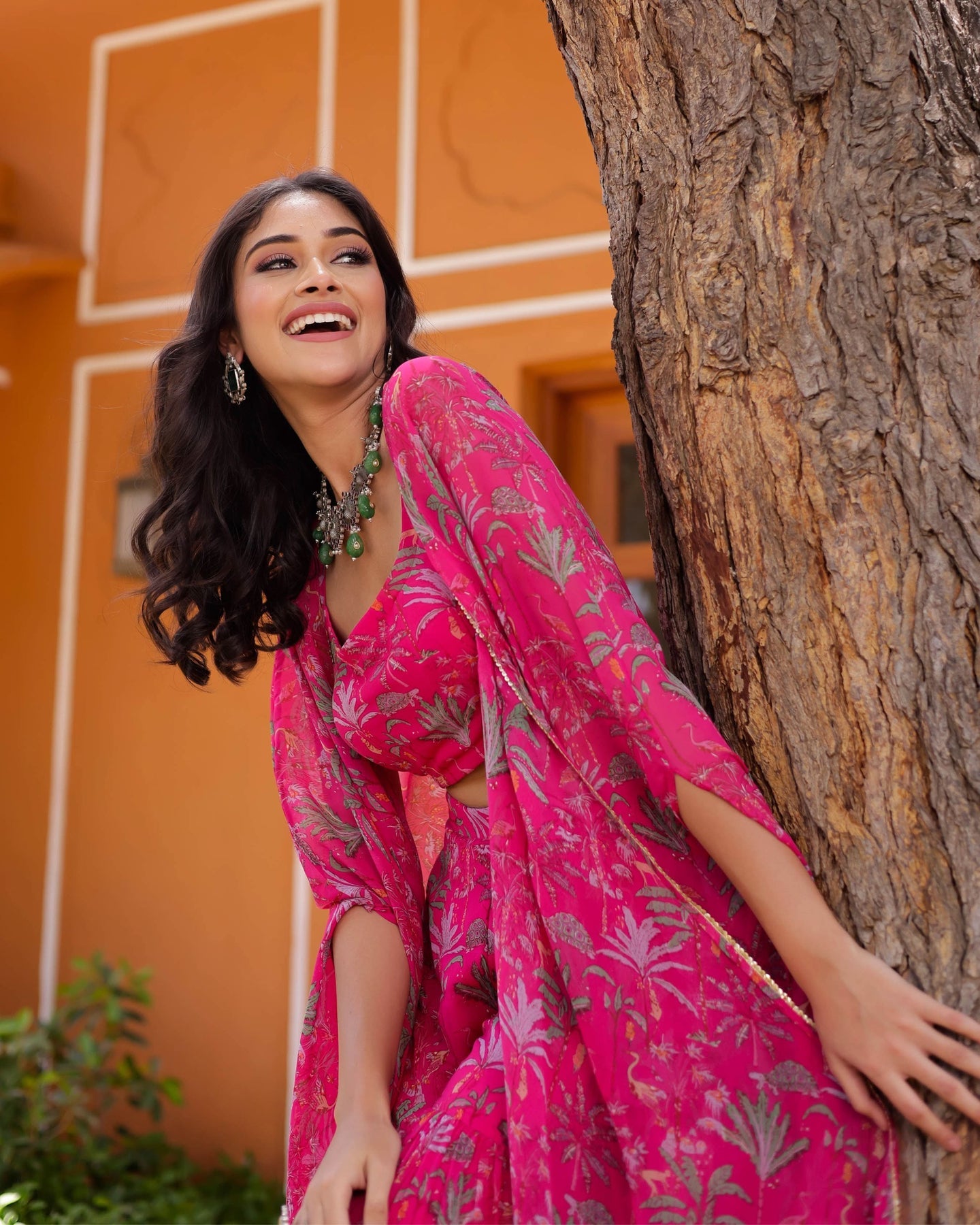 Georgette Cape Sharara Set