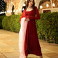 Maroon Blush Embroidered Georgette Suit Set