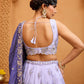 Lavender- Tissue Fabric Sequins embroidery Semi-Stitched Lehenga & Unstitched Blouse With Dupatta