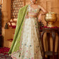 Limegreen- Tissue Fabric Sequins embroidery Semi-Stitched Lehenga & Unstitched Blouse With Dupatta