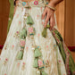 Limegreen- Tissue Fabric Sequins embroidery Semi-Stitched Lehenga & Unstitched Blouse With Dupatta