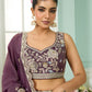 Purple- Tissue Fabric Sequins embroidery Semi-Stitched Lehenga & Unstitched Blouse With Dupatta