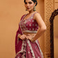 Rosegold- Tissue Fabric Sequins embroidery Semi-Stitched Lehenga & Unstitched Blouse With Dupatta
