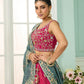 Pink- Silk Fabric Sequins embroidery Semi-Stitched Lehenga & Unstitched Blouse With Dupatta
