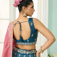 Teal- Silk Fabric Sequins embroidery Semi-Stitched Lehenga & Unstitched Blouse With Dupatta