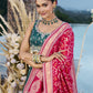 Green- Cosmos Silk Fabric Beads & Sequince Embroidered Semi-Stitched Lehenga Unstitched Blouse & Dupatta