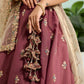 Rosegold- Georgette Fabric Sequins embroidery Semi-Stitched Lehenga & Unstitched Blouse With Dupatta