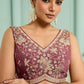 Rosegold- Georgette Fabric Sequins embroidery Semi-Stitched Lehenga & Unstitched Blouse With Dupatta