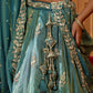 Green- Tissue Fabric Sequins embroidery Semi-Stitched Lehenga & Unstitched Blouse With Dupatta