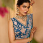 Teal- Silk Fabric Sequins embroidery Semi-Stitched Lehenga & Unstitched Blouse With Dupatta
