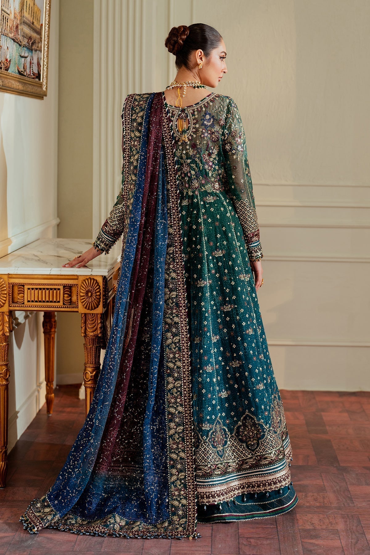 Embroidered Handmade Digital Printed Chiffon Suit