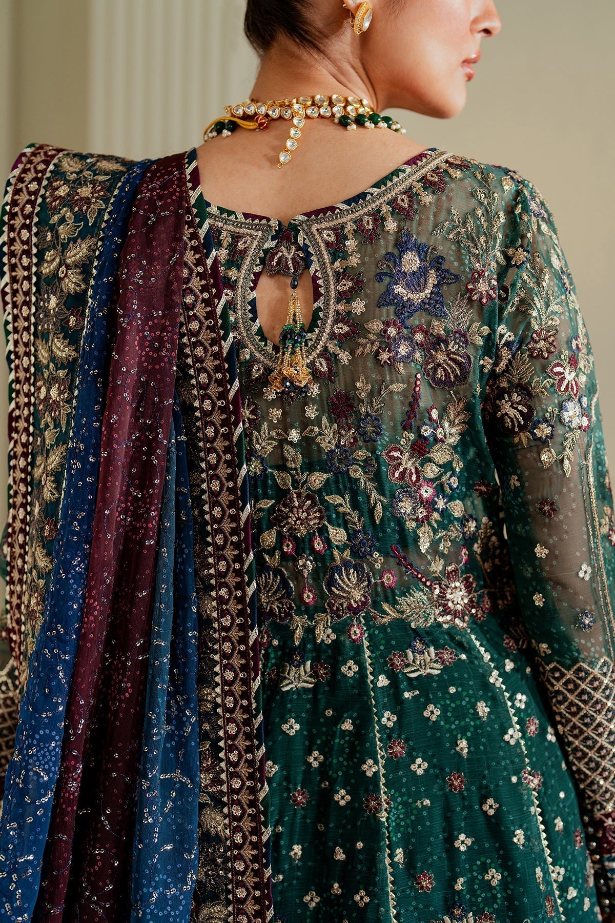 Embroidered Handmade Digital Printed Chiffon Suit