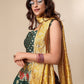 Ready to Wear Lehenga & Unstitched Blouse With Dupatta - Bottle Green