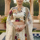 Cream Floral Digital Printed Art Silk Bridal Lehenga Choli