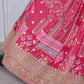 Attractive Pink Chinon Thread Embroidered Wedding Wear Lehenga Choli