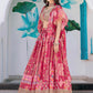 Attractive Pink Chinon Thread Embroidered Wedding Wear Lehenga Choli