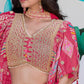 Attractive Pink Chinon Thread Embroidered Wedding Wear Lehenga Choli