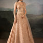 Peach Sequin Embroidered Lehenga Choli with Matching Dupatta
