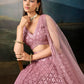 Dusty Rose Pink Sequin Embroidered Bridal & Party Wear Lehenga Choli with Dupatta
