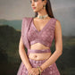 Dusty Rose Pink Sequin Embroidered Bridal & Party Wear Lehenga Choli with Dupatta